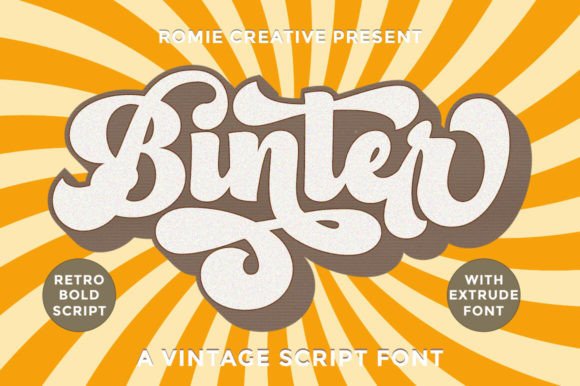 Binter: A Bold Retro Script for Modern Design