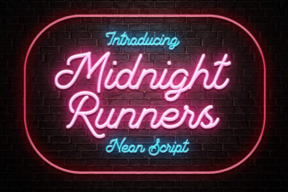 Midnight Runners: A Neon Script for Modern Design